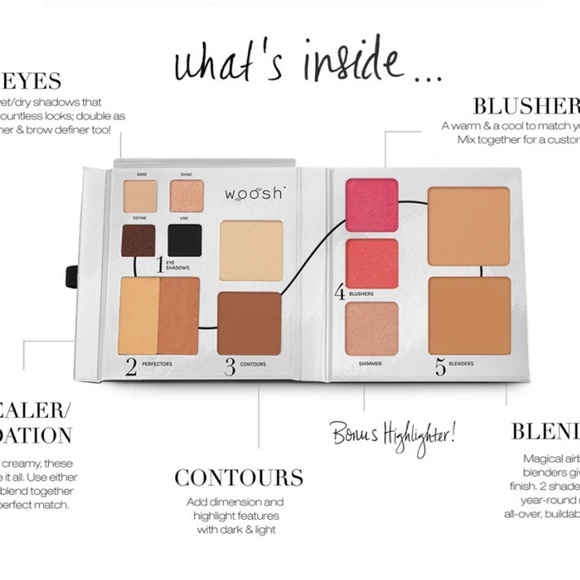 Woosh Beauty Fold Out Face Palette Medium Deep #4 - Picture 3 of 4